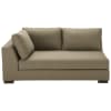 Ausziehbares modulares Sofa mit linker Armlehne aus Baumwolle taupe
